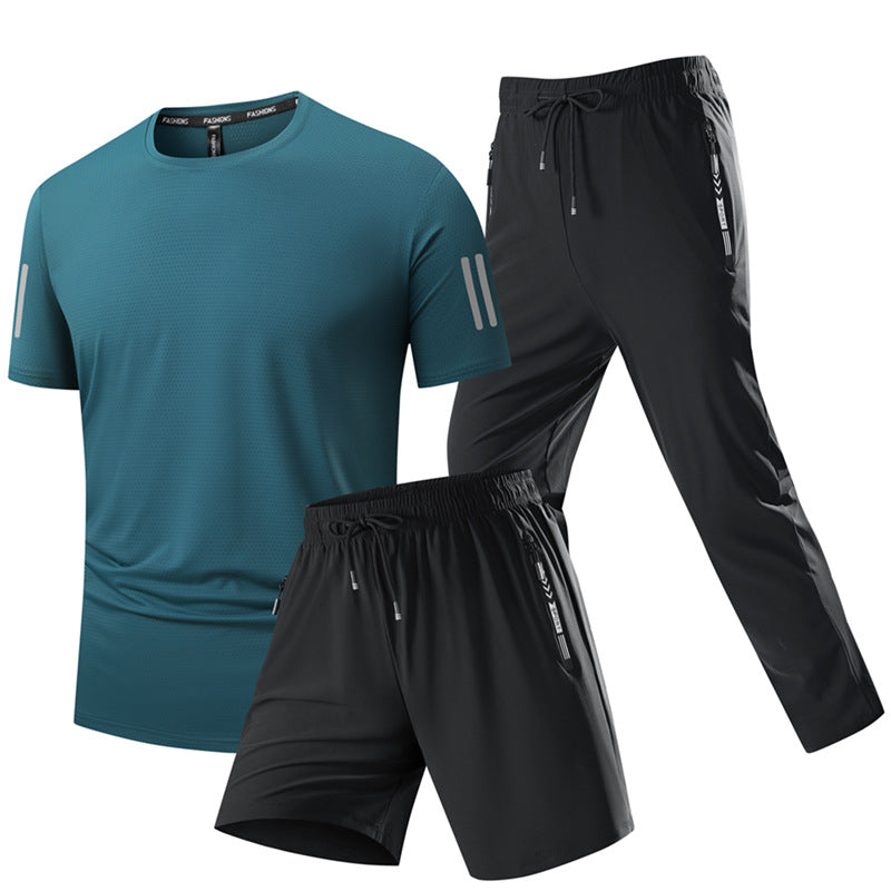 Ice silk fabric Casual short-sleeve