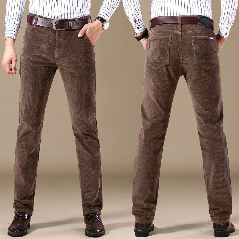 Slim Straight Fit Corduroy Pants