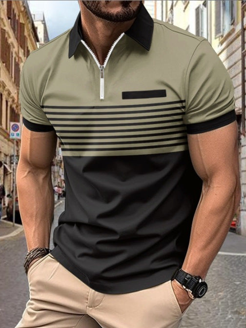 Men's Striped Polo Shirt