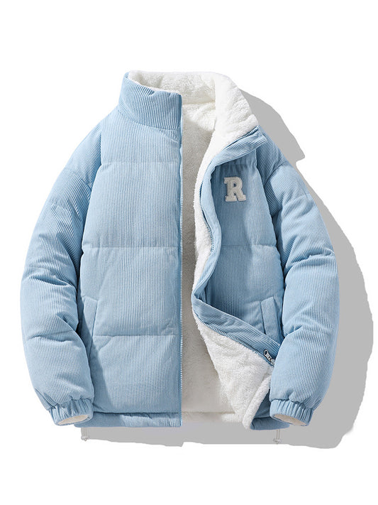 Winter thick cotton coat double-sided wearable